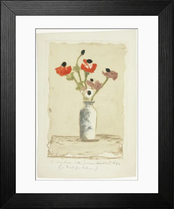 Framed Print : Anemonies, 1897. Creator: Theodore Roussel Framed Print : Anemonies, 1897. Creator: Theodore Roussel