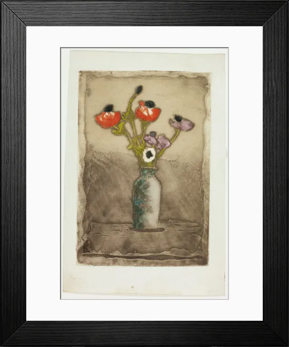 Framed Print : Anemonies, 1897. Creator: Theodore Roussel Framed Print : Anemonies, 1897. Creator: Theodore Roussel