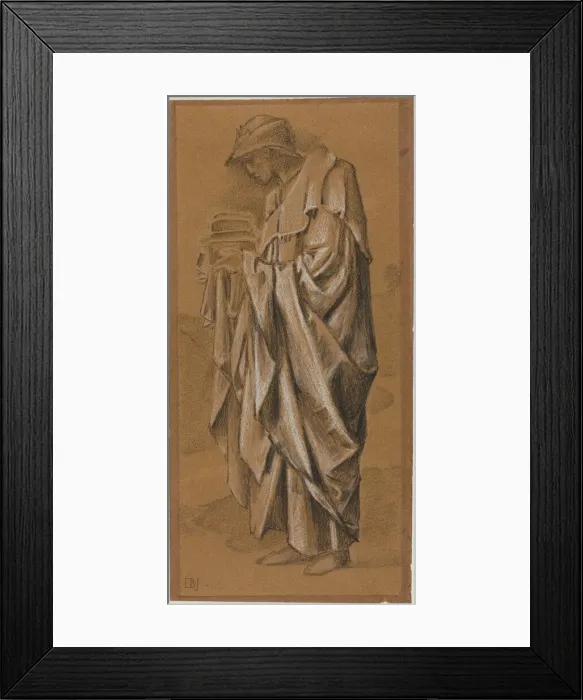 Framed Print : Standing Draped Figure in Profile to Left, c. 1888-1891 Framed Print : Standing Draped Figure in Profile to Left, c. 1888-1891