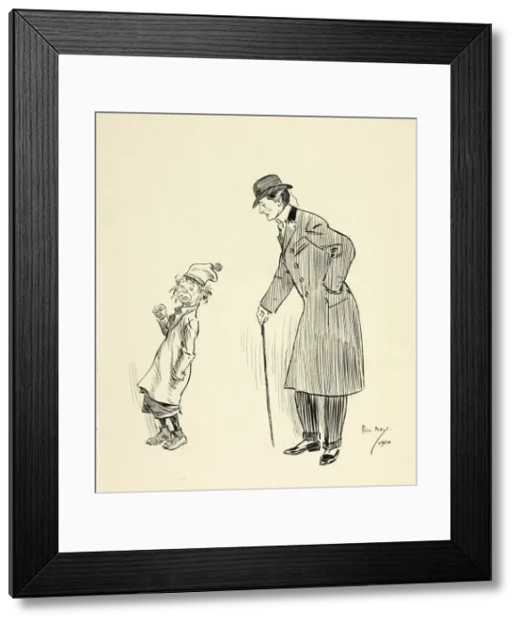 Framed Print : I say-Youngster, 1900. Creator: Philip William May Framed Print : I say-Youngster, 1900. Creator: Philip William May