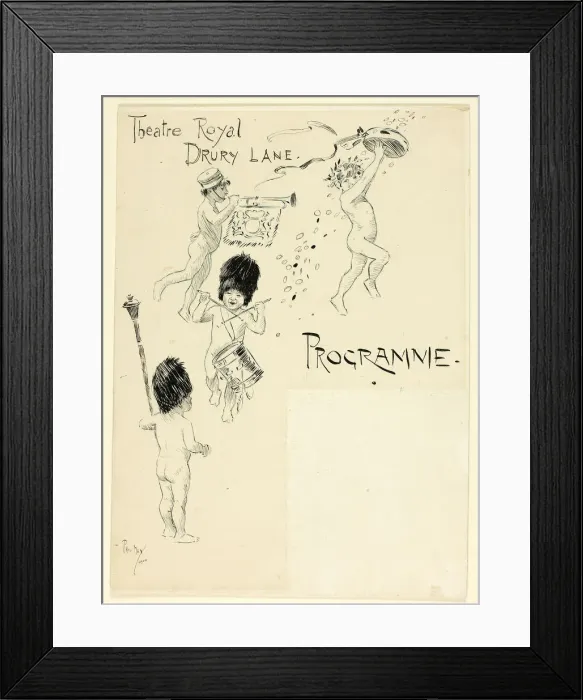 Framed Print : Theatre Toyal Drury Lane Programme, 1900. Creator: Philip William May Framed Print : Theatre Toyal Drury Lane Programme, 1900. Creator: Philip William May