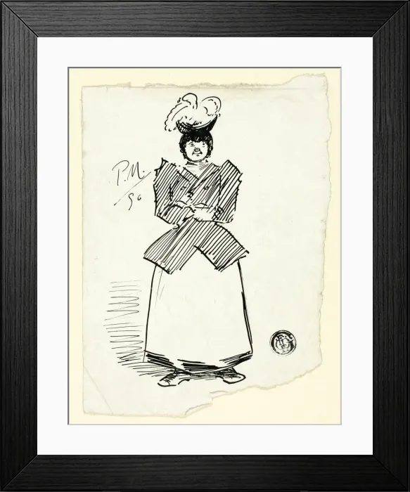 Framed Print : London Female Character, 1896. Creator: Philip William May Framed Print : London Female Character, 1896. Creator: Philip William May