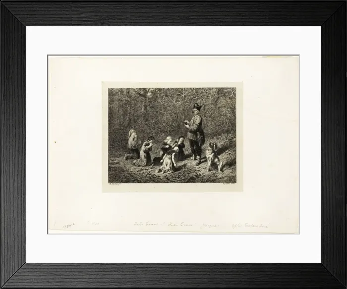 Framed Print : Grave! Grave! Tres-Grave!, 1862. Creator: Charles Emile Jacque Framed Print : Grave! Grave! Tres-Grave!, 1862. Creator: Charles Emile Jacque
