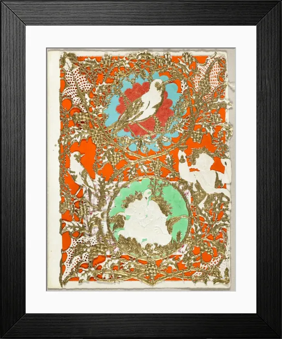 Framed Print : Untitled Valentine (Putti and Birds), 1860 / 69. Creator: Thomas Wood Framed Print : Untitled Valentine (Putti and Birds), 1860 / 69. Creator: Thomas Wood