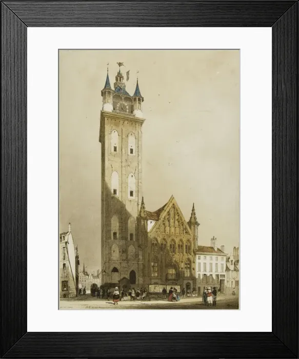 Framed Print : Picturesque Architecture in Paris, Ghent, Antwerp, Touen, etc. 1839 Framed Print : Picturesque Architecture in Paris, Ghent, Antwerp, Touen, etc. 1839