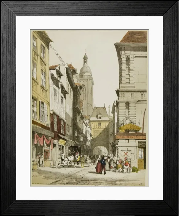 Framed Print : Picturesque Architecture in Paris, Ghent, Antwerp, Touen, etc. 1839 Framed Print : Picturesque Architecture in Paris, Ghent, Antwerp, Touen, etc. 1839