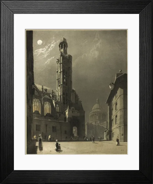 Framed Print : St. Etienne du Mont and the Pantheon, Paris, 1839. Creator: Thomas Shotter Boys Framed Print : St. Etienne du Mont and the Pantheon, Paris, 1839. Creator: Thomas Shotter Boys