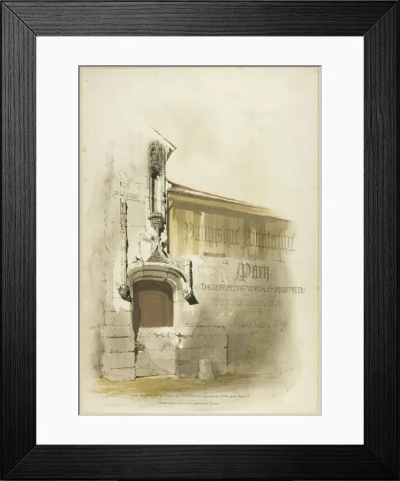 Framed Print : Picturesque Architecture in Paris, Ghent, Antwerp, Touen, etc. 1839 Framed Print : Picturesque Architecture in Paris, Ghent, Antwerp, Touen, etc. 1839
