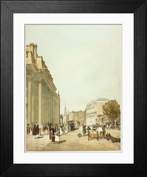 Framed Print : Board of Trade, Whitehall, from Downing Street, plate eight from Original Views of London Framed Print : Board of Trade, Whitehall, from Downing Street, plate eight from Original Views of London