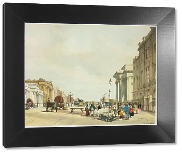 Hyde Park Corner, plate fifteen from Original Views of London as It Is, 1842