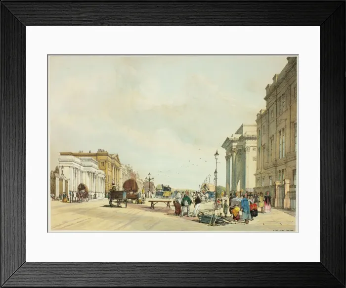 Framed Print : Hyde Park Corner, plate fifteen from Original Views of London as It Is, 1842 Framed Print : Hyde Park Corner, plate fifteen from Original Views of London as It Is, 1842