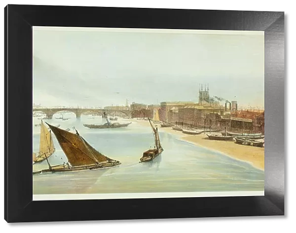 London Bridge, from Southwark Bridge, plate four from Original Views of London as It Is