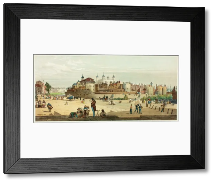 Framed Print : The Tower and Mint from Great Tower Hill, plate two from Original Views of London as It Framed Print : The Tower and Mint from Great Tower Hill, plate two from Original Views of London as It