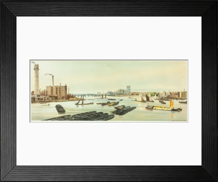Framed Print : Westminster, from Waterloo Bridge, plate nineteen from Original Views of London as It Is Framed Print : Westminster, from Waterloo Bridge, plate nineteen from Original Views of London as It Is