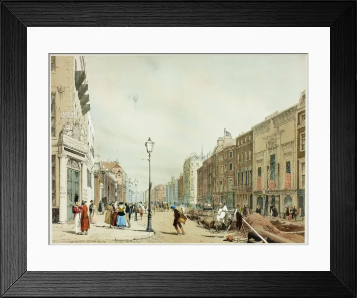 Framed Print : Piccadilly, Looking Towards the City, plate seventeen from Original Views of London as It Framed Print : Piccadilly, Looking Towards the City, plate seventeen from Original Views of London as It