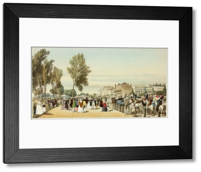 Framed Print : Hyde Park Near Crosvenor Gate, plate sixteen from Original Views of London as It Is, 1842 Framed Print : Hyde Park Near Crosvenor Gate, plate sixteen from Original Views of London as It Is, 1842