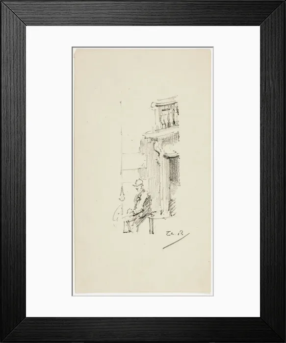Framed Print : Figure and Doorway, 1890-94. Creator: Theodore Roussel Framed Print : Figure and Doorway, 1890-94. Creator: Theodore Roussel