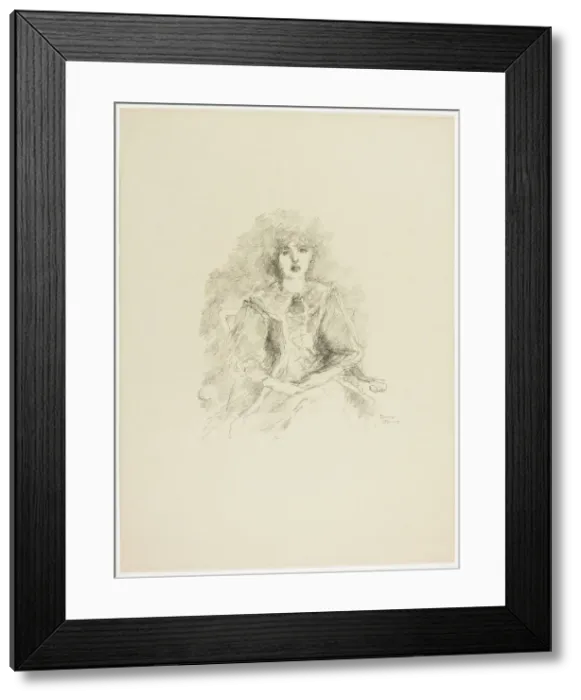Framed Print : A Study by Lamplight, 1890-94. Creator: Theodore Roussel Framed Print : A Study by Lamplight, 1890-94. Creator: Theodore Roussel