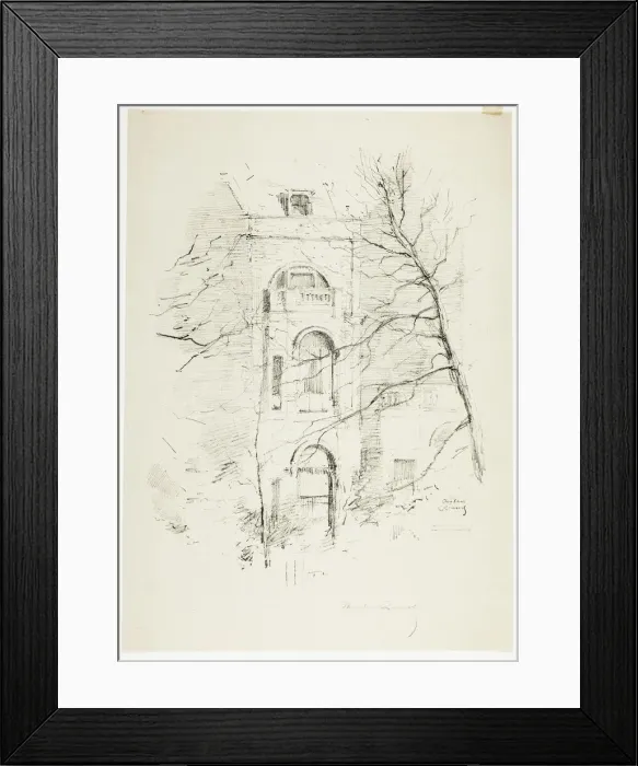 Framed Print : Winter, A House in Green Park, 1890-94. Creator: Theodore Roussel Framed Print : Winter, A House in Green Park, 1890-94. Creator: Theodore Roussel