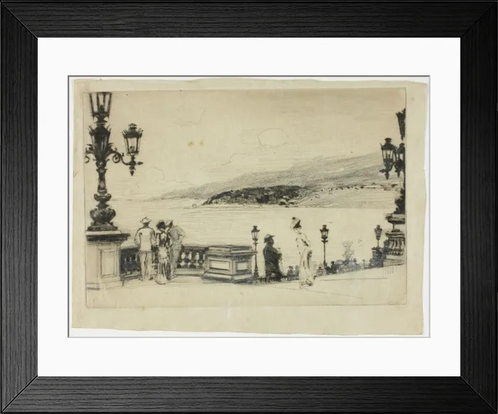 Framed Print : Study for The Terrace, Monte Carlo, 1905-06. Creator: Theodore Roussel Framed Print : Study for The Terrace, Monte Carlo, 1905-06. Creator: Theodore Roussel