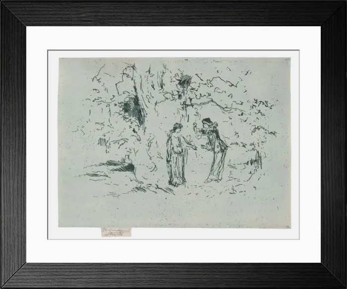 Framed Print : The Pastoral Play, 1888. Creator: Theodore Roussel Framed Print : The Pastoral Play, 1888. Creator: Theodore Roussel