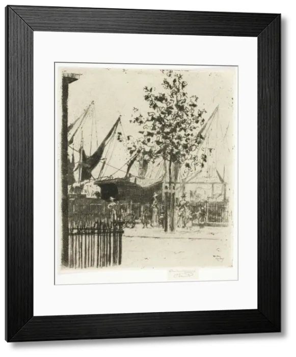 Framed Print : The Corner of Luna Street, Chelsea Embankment, 1888-89. Creator: Theodore Roussel Framed Print : The Corner of Luna Street, Chelsea Embankment, 1888-89. Creator: Theodore Roussel