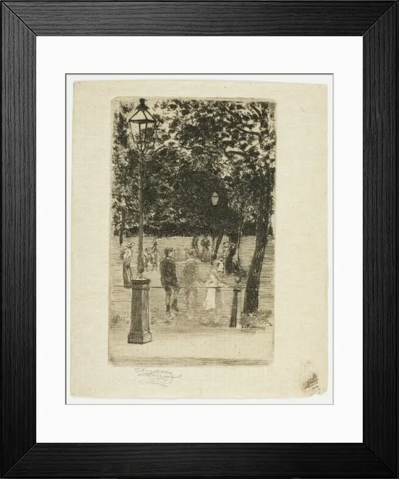 Framed Print : The Childrens Hour, Summer Evening, Parsons Green, 1906. Creator: Theodore Roussel Framed Print : The Childrens Hour, Summer Evening, Parsons Green, 1906. Creator: Theodore Roussel