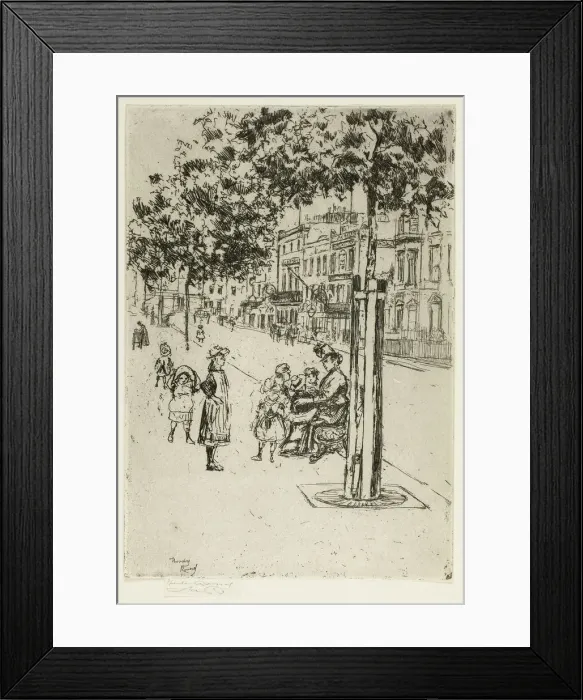 Framed Print : Chelsea Children, Chelsea Embankment, 1889. Creator: Theodore Roussel Framed Print : Chelsea Children, Chelsea Embankment, 1889. Creator: Theodore Roussel