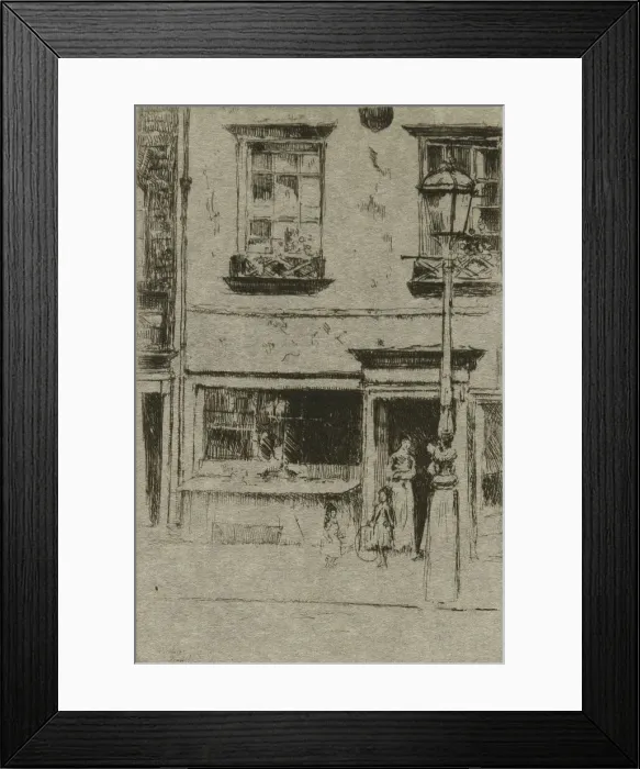 Framed Print : The Little Fish Shop, Chelsea Embankment, 1888-89. Creator: Theodore Roussel Framed Print : The Little Fish Shop, Chelsea Embankment, 1888-89. Creator: Theodore Roussel