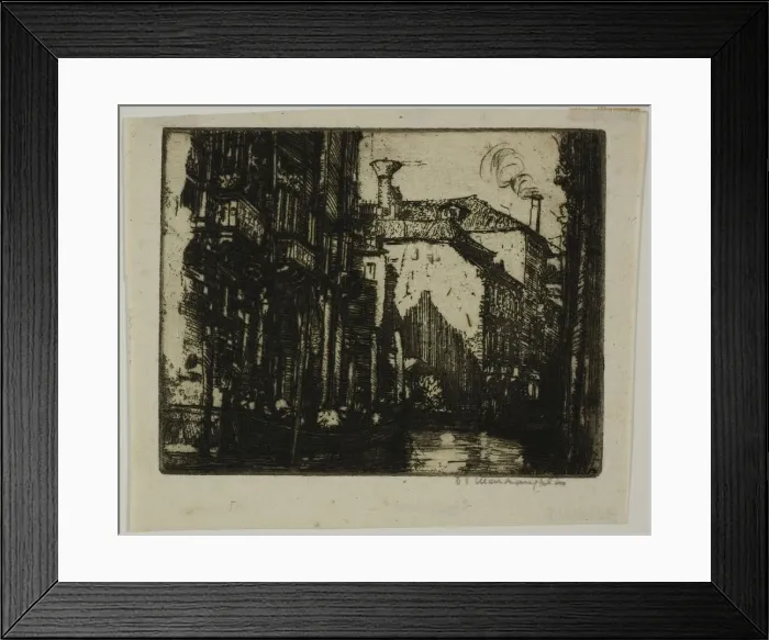 Framed Print : The Dark Canal, Venice, 1908. Creator: Donald Shaw MacLaughlan Framed Print : The Dark Canal, Venice, 1908. Creator: Donald Shaw MacLaughlan
