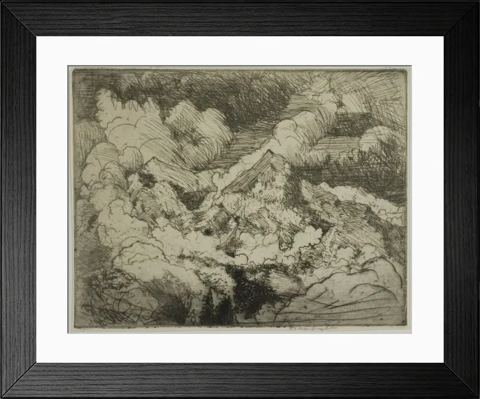 Framed Print : Mountain Peaks, 1908. Creator: Donald Shaw MacLaughlan Framed Print : Mountain Peaks, 1908. Creator: Donald Shaw MacLaughlan