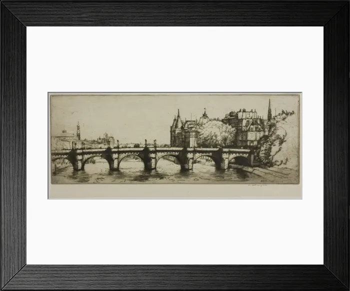 Framed Print : Le Pont Neuf, Paris, 1907. Creator: Donald Shaw MacLaughlan Framed Print : Le Pont Neuf, Paris, 1907. Creator: Donald Shaw MacLaughlan