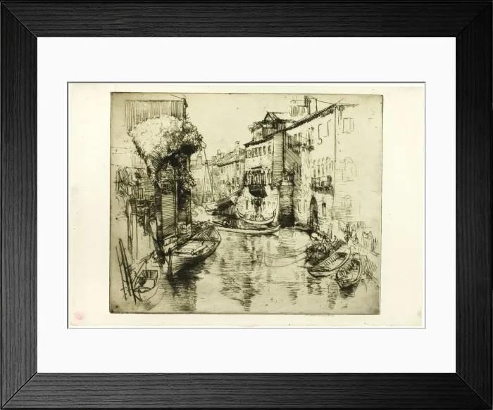 Framed Print : The Curved Canal, 1909. Creator: Donald Shaw MacLaughlan Framed Print : The Curved Canal, 1909. Creator: Donald Shaw MacLaughlan