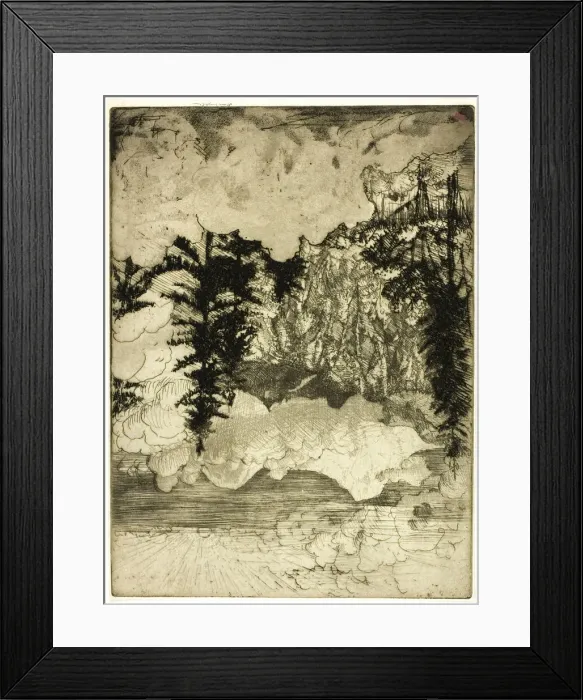 Framed Print : The Two Pines, Switzerland, 1908. Creator: Donald Shaw MacLaughlan Framed Print : The Two Pines, Switzerland, 1908. Creator: Donald Shaw MacLaughlan