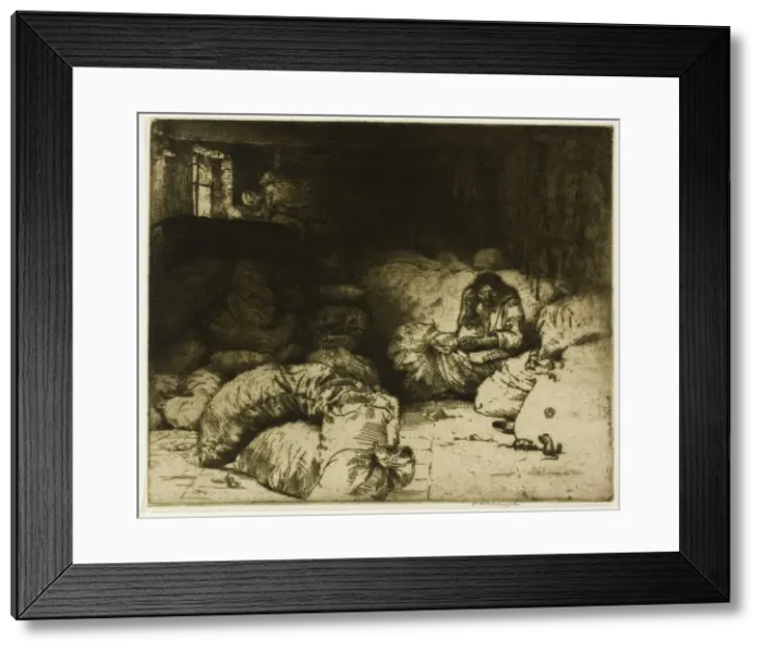 Framed Print : The Sleeping Rag Vendor, 1902. Creator: Donald Shaw MacLaughlan Framed Print : The Sleeping Rag Vendor, 1902. Creator: Donald Shaw MacLaughlan