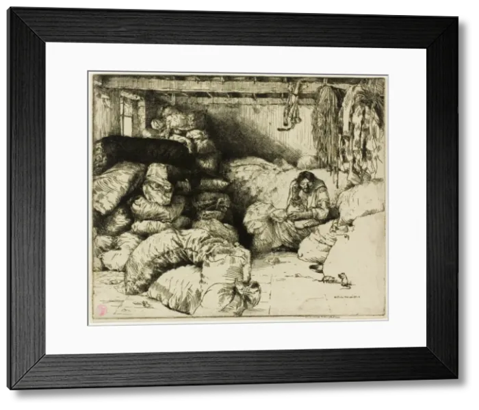 Framed Print : The Sleeping Rag Vendor, 1901. Creator: Donald Shaw MacLaughlan Framed Print : The Sleeping Rag Vendor, 1901. Creator: Donald Shaw MacLaughlan