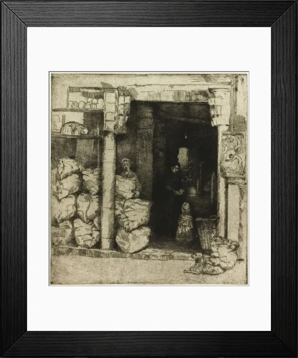 Framed Print : Interior of a Coal Shop, 1900. Creator: Donald Shaw MacLaughlan Framed Print : Interior of a Coal Shop, 1900. Creator: Donald Shaw MacLaughlan