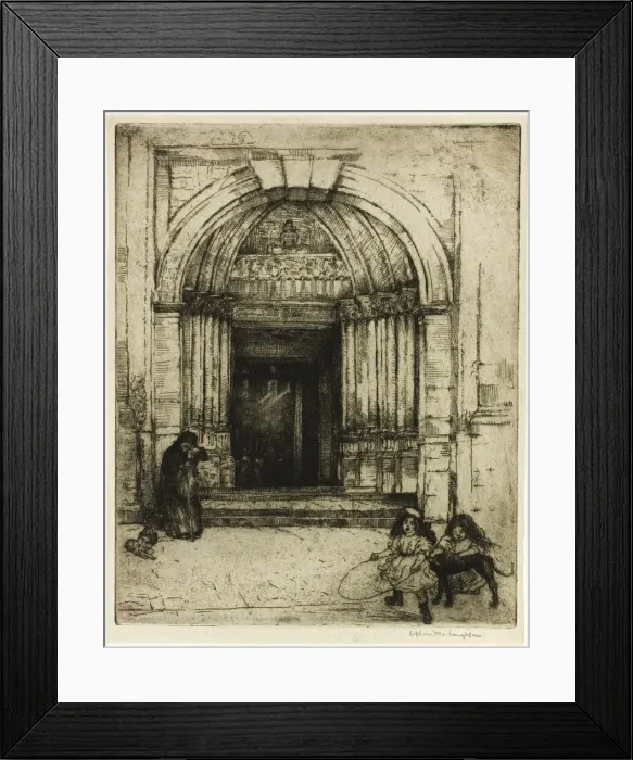 Framed Print : Portal of St. Germain-des-Pres, 1900. Creator: Donald Shaw MacLaughlan Framed Print : Portal of St. Germain-des-Pres, 1900. Creator: Donald Shaw MacLaughlan