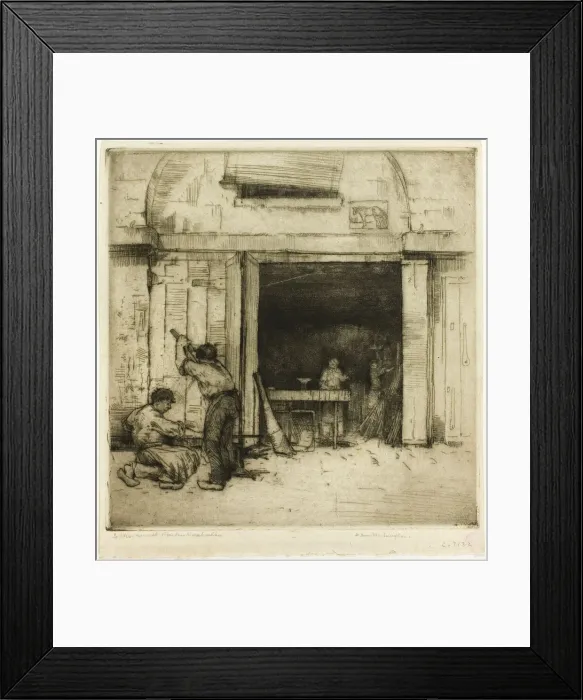 Framed Print : The Coppersmiths, 1900. Creator: Donald Shaw MacLaughlan Framed Print : The Coppersmiths, 1900. Creator: Donald Shaw MacLaughlan