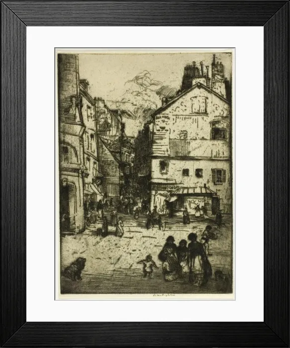 Framed Print : Rue Mouffetard, Paris, 1900. Creator: Donald Shaw MacLaughlan Framed Print : Rue Mouffetard, Paris, 1900. Creator: Donald Shaw MacLaughlan
