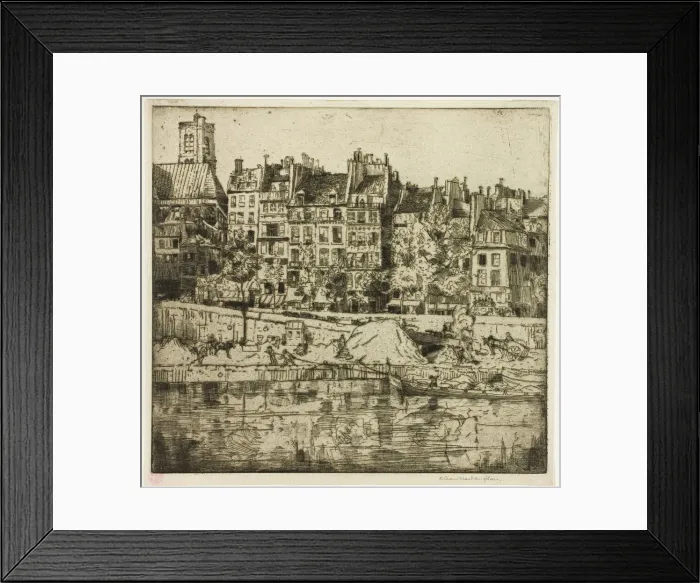 Framed Print : Quai de l Hotel de Ville, Paris, 1900. Creator: Donald Shaw MacLaughlan