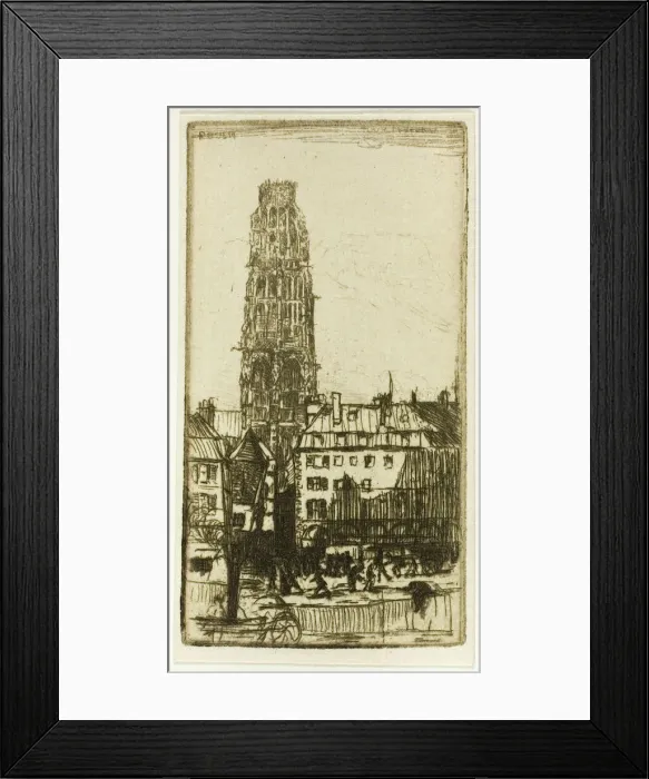 Framed Print : Tour de Beurre, Rouen, 1899. Creator: Donald Shaw MacLaughlan Framed Print : Tour de Beurre, Rouen, 1899. Creator: Donald Shaw MacLaughlan