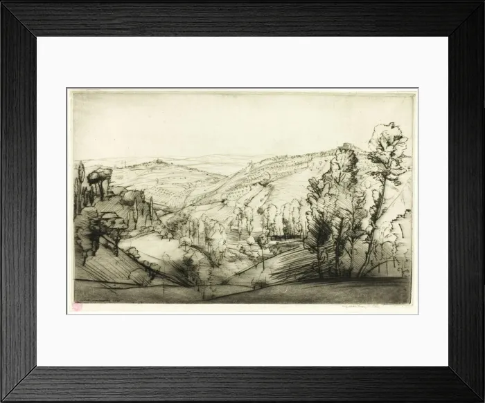 Framed Print : Fields of San Gimignano, 1909. Creator: Donald Shaw MacLaughlan Framed Print : Fields of San Gimignano, 1909. Creator: Donald Shaw MacLaughlan