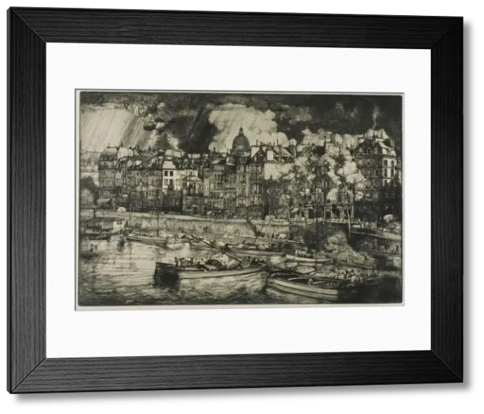 Framed Print : Quai des Grands Augustins, Paris, 1906. Creator: Donald Shaw MacLaughlan Framed Print : Quai des Grands Augustins, Paris, 1906. Creator: Donald Shaw MacLaughlan