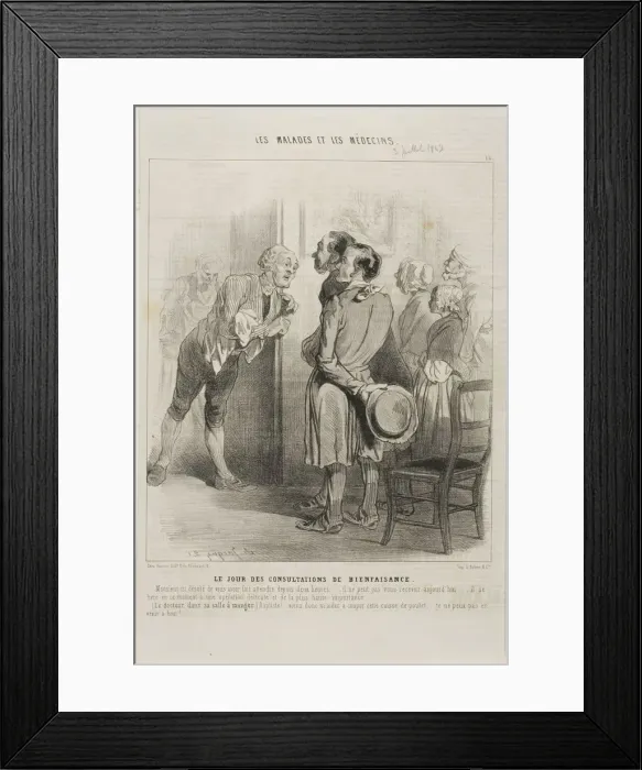 Framed Print : Free Doctors Visit Day (plate 16), 1843. Creator: Charles Emile Jacque Framed Print : Free Doctors Visit Day (plate 16), 1843. Creator: Charles Emile Jacque