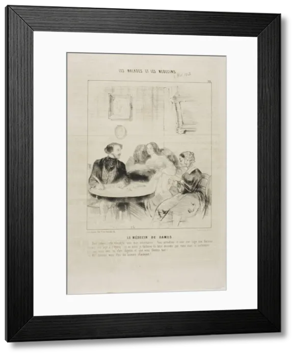 Framed Print : The Ladies Doctor (plate 23), 1843. Creator: Charles Emile Jacque Framed Print : The Ladies Doctor (plate 23), 1843. Creator: Charles Emile Jacque