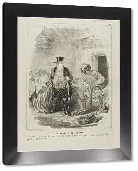 The Country Doctor (plate 13), 1843. Creator: Charles Emile Jacque