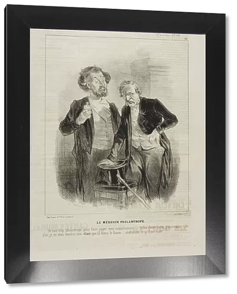 The Philanthropic Doctor (plate 10), 1843. Creator: Charles Emile Jacque