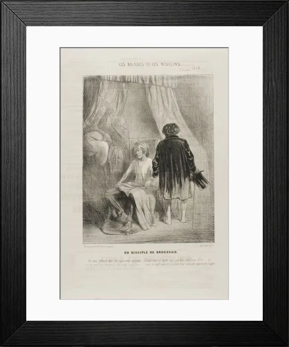 Framed Print : A Follower of Broussais (plate 7), 1843. Creator: Charles Emile Jacque Framed Print : A Follower of Broussais (plate 7), 1843. Creator: Charles Emile Jacque