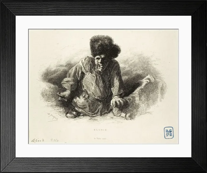 Framed Print : Elshie, the Black Dwarf, n. d. Creator: Charles Emile Jacque Framed Print : Elshie, the Black Dwarf, n. d. Creator: Charles Emile Jacque